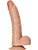 RealRock: Curved Realistic Dildo with Balls, 20.5 cm, lysebrun