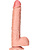 RealRock: Straight Realistic Dildo with Balls, 30.5 cm, lys