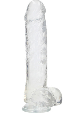 RealRock: Crystal Clear Realistic Dildo, 25.4 cm