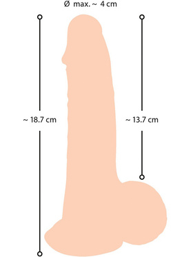 Nature Skin: Dildo with Movable Skin, 19 cm