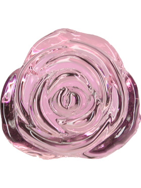 Pillow Talk: Rosy, Luxurious Glass Anal Plug with Bonus Bullet