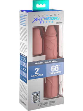 Fantasy X-Tensions Elite: +5 cm Silicone X-Tension, lys