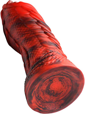 Creature Cocks: Fire Dragon, Red Scaly Silicone Dildo