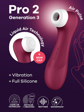 Satisfyer: Pro 2 Generation 3, Double AirPulse Vibrator, rød