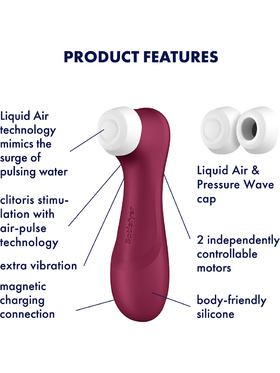 Satisfyer: Pro 2 Generation 3, Double AirPulse Vibrator, rød