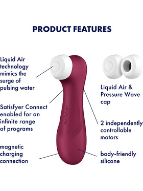 Satisfyer Connect: Pro 2 Generation 3, Double AirPulse Vibrator, rød