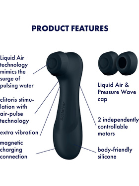 Satisfyer: Pro 2 Generation 3, Double AirPulse Vibrator, svart