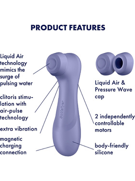 Satisfyer: Pro 2 Generation 3, Double AirPulse Vibrator, lilla