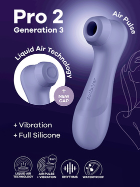 Satisfyer: Pro 2 Generation 3, Double AirPulse Vibrator, lilla