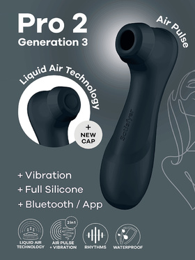 Satisfyer Connect: Pro 2 Generation 3, Double AirPulse Vibrator, svart