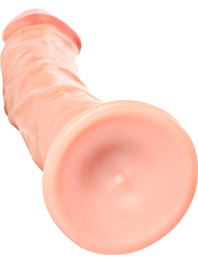 RealRock: Curved Realistic Dildo, 25.5 cm, lys