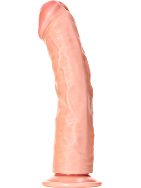 RealRock: Curved Realistic Dildo, 25.5 cm, lys