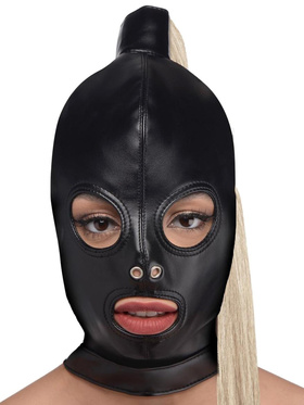 Strict: Blonde Ponytail Bondage Hood