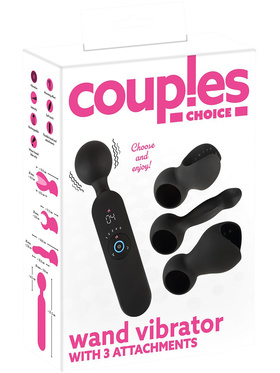 Couples Choice: Wand Vibrator with 3 attachments