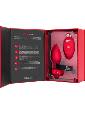 B-Vibe: Vibrating Heart, Remote Control Plug, rød