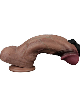 LoveToy: Dual-Layered Silicone XXL Cock, 28 cm, mørk