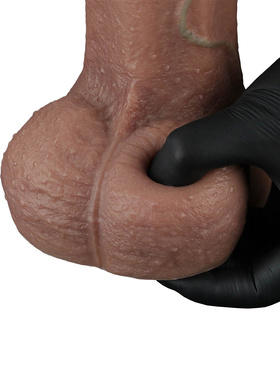 LoveToy: Dual-Layered Silicone XXL Cock, 28 cm, mørk