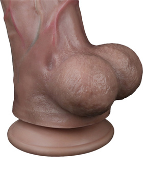 LoveToy: Dual-Layered Silicone Cock, 29.5 cm, mørk