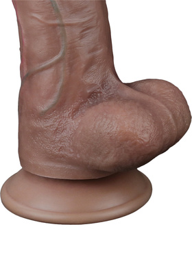 LoveToy: Dual-Layered Silicone Cock, 26.5 cm, mørk