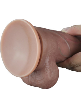 LoveToy: Dual-Layered Silicone Cock, 26.5 cm, mørk