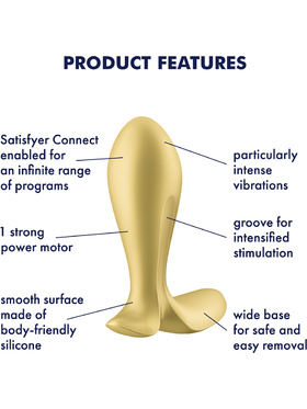 Satisfyer Connect: Intensity Plug, Plug Vibrator, gull