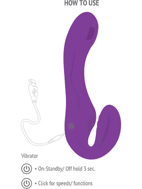 Xocoon: Strapless Strap-On, Pulse Vibrator with Remote