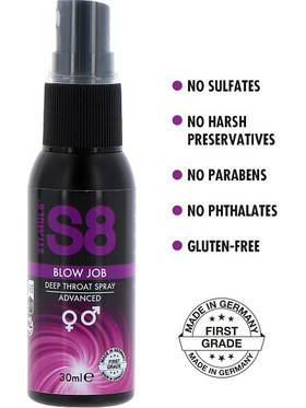 Stimul8: S8 Blow Job, Deep Throat Spray, Advanced, 30 ml