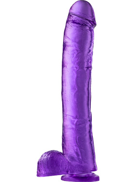 B Yours Plus: Hefty n' Hung Dildo, 36 cm, lilla