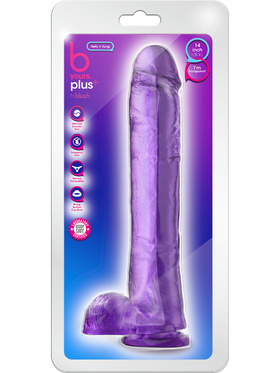 B Yours Plus: Hefty n' Hung Dildo, 36 cm, lilla