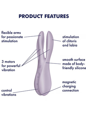 Satisfyer: Threesome 2 Vibrator, lilla