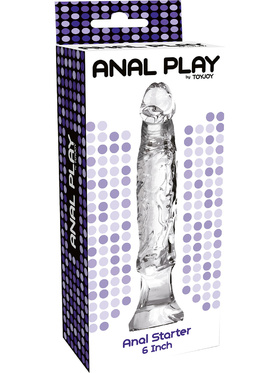 Toy Joy: Anal Play, Anal Starter Dildo, 16 cm, gjennomsiktig