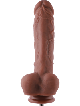 Hismith: KlicLok Silicone Dildo, 23 cm, mørk