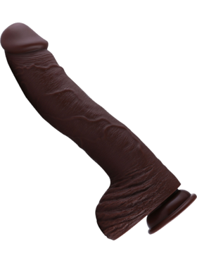 Hismith: KlicLok PVC Dildo, 32 cm, mørk