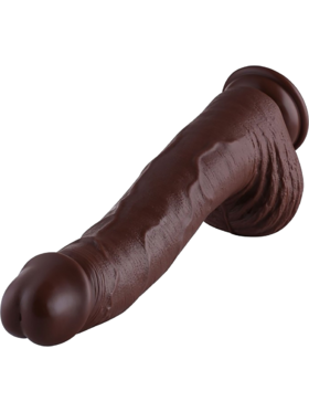 Hismith: KlicLok PVC Dildo, 32 cm, mørk