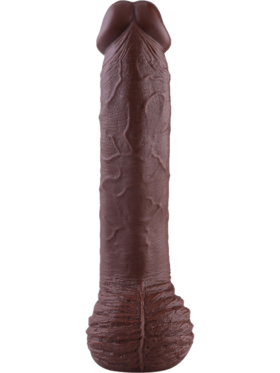 Hismith: KlicLok PVC Dildo, 32 cm, mørk