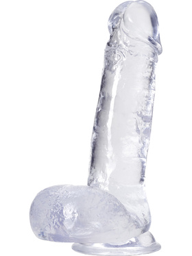 B Yours Plus: Rock n' Roll Dildo, 18 cm, gjennomsiktig