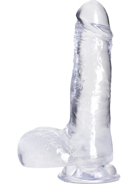 B Yours Plus: Rock n' Roll Dildo, 18 cm, gjennomsiktig