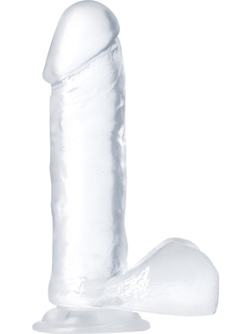 B Yours: Diamond Glimmer Dildo, 20 cm, gjennomsiktig