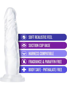 B Yours: Diamond Crystal Dildo, 19 cm, gjennomsiktig