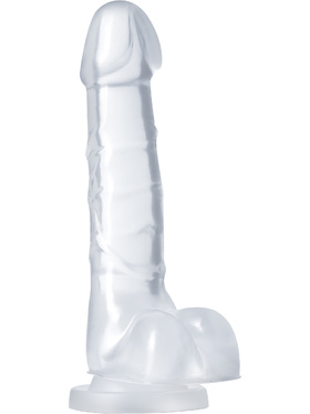 B Yours: Diamond Quartz Dildo, 19 cm, gjennomsiktig