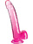 King Cock Clear: Dildo with Balls, 25 cm, rosa