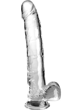 King Cock Clear: Dildo with Balls, 30.5 cm, gjennomsiktig