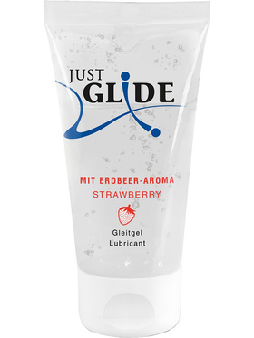 Just Glide: Strawberry, Vannbasert Glidmiddel, 50 ml