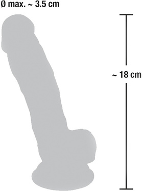 You2Toys: Medical Silicone Dildo, 18 cm