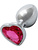 Ouch!: Heart Gem Metal Butt Plug, small, sølv