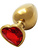 Ouch!: Heart Gem Metal Butt Plug, medium, gull