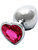 Ouch!: Heart Gem Metal Butt Plug, medium, sølv