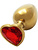 Ouch!: Heart Gem Metal Butt Plug, large, gull