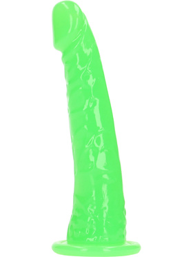 RealRock: Glow in the Dark Realistic Dildo, 15.5 cm, grønn