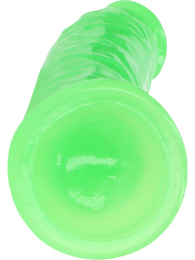 RealRock: Glow in the Dark Realistic Dildo, 15.5 cm, grønn